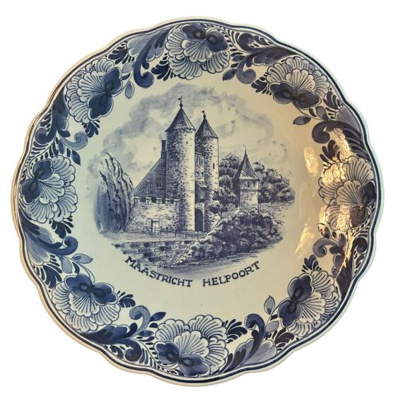 Vintage Maastricht Helpoort Delft Blue Collector Plate Norelco Holland 1959 - Picture 1 of 6